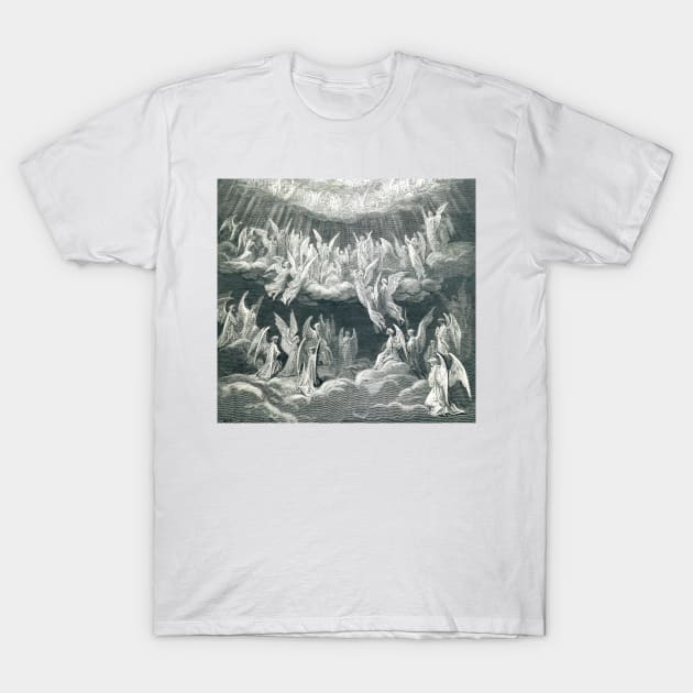 Open Heaven and God will appear to the world: Angels await! T-Shirt by Marccelus